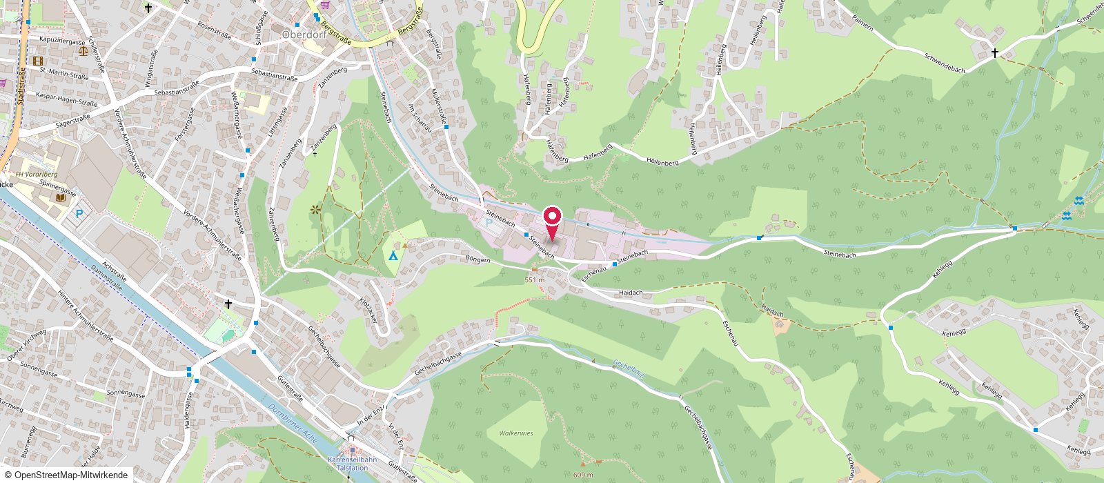 Karte: digibon, Steinebach 13, 6850 Dornbirn